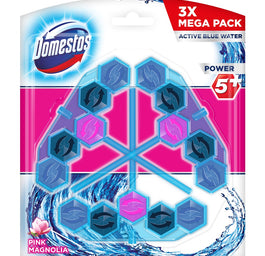 Domestos Power 5+ Pink Magnolia kostka toaletowa 3x55g