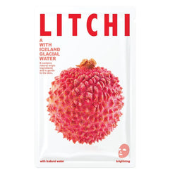 Blue Dot Mask A With Iceland Glacial Water rozświetlająca maseczka w płacie Litchi 20g
