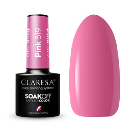 Claresa Soak Off UV/LED Pink lakier hybrydowy 519 5g