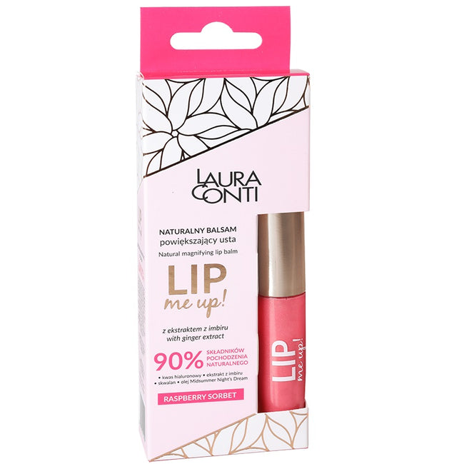 LAURA CONTI Lip Me Up! naturalny balsam powiększający usta z ekstraktem z imbiru Raspberry Sorbet 9ml