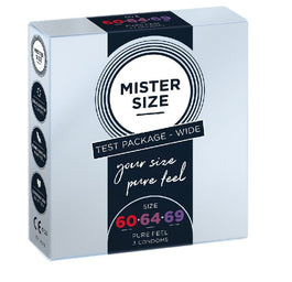 Mister Size Condoms prezerwatywy dopasowane do rozmiaru 60mm 64mm 69mm 3szt.