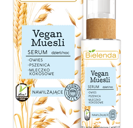 Bielenda Vegan Muesli Moisturizing Serum serum nawilżające do cery suchej. odwodnionej i wrażliwej na dzień i na noc 30ml