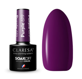 Claresa Soak Off UV/LED Purple lakier hybrydowy 619 5g