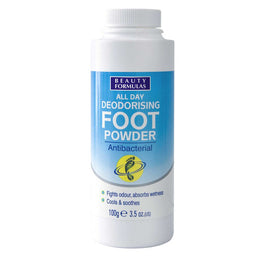 Beauty Formulas All Day Antibacterial Deodorising Foot Powder antybakteryjny puder do stóp 100g