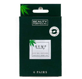 Beauty Formulas Hemp Beauty Eye Gel Patches żelowe płatki pod oczy z organicznym olejem konopnym 6 par