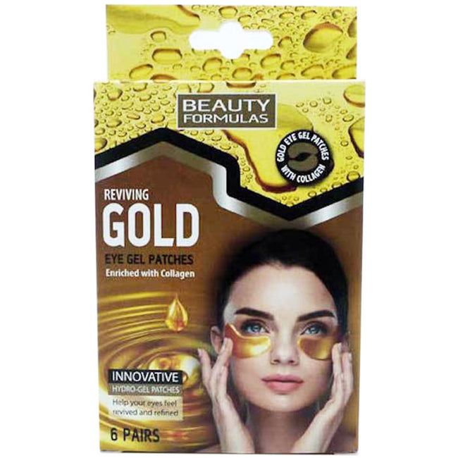 Beauty Formulas Gold Eye Gel Patches złote żelowe płatki pod oczy 6 par