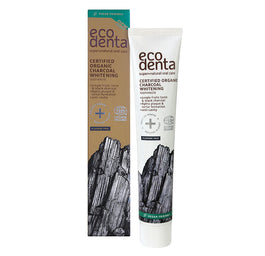 Ecodenta Certified Organic Charcoal Whitening Toothpaste wybielająca czarna pasta do zębów z owocami dżungli 75ml