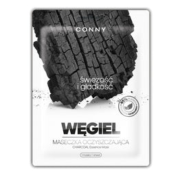 Conny Charcoal Essence Mask oczyszczająca maseczka w płachcie Węgiel Drzewny 23g