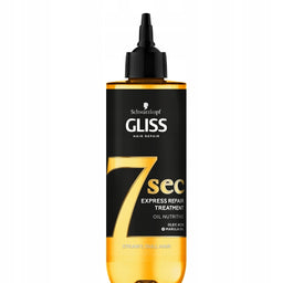 Gliss 7sec Express Repair Treatment Oil Nutritive ekspresowa kuracja do włosów przesuszonych i matowych 200ml