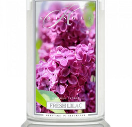 Kringle Candle Duża świeca zapachowa z dwoma knotami Fresh Lilac 623g