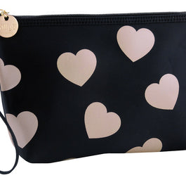 Inter Vion Romantic Hearts kosmetyczka średnia Czarna