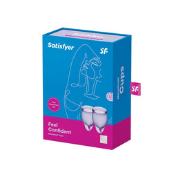 Satisfyer Feel Confident Menstrual Cup zestaw kubeczków menstruacyjnych 15ml + 20ml Lila