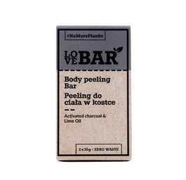 Love Bar Body Peeling Bar peeling do ciała w kostce Węgiel Aktywny & Limonka 2x30g