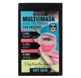 Beauty Formulas Multi Mask Face Treatment zabieg na twarz do cery suchej 3x5g