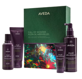 Aveda Full of Wonder zestaw szampon do włosów 100ml + odżywka do włosów 100ml + kuracja do włosów 25ml + serum do skóry głowy 150ml