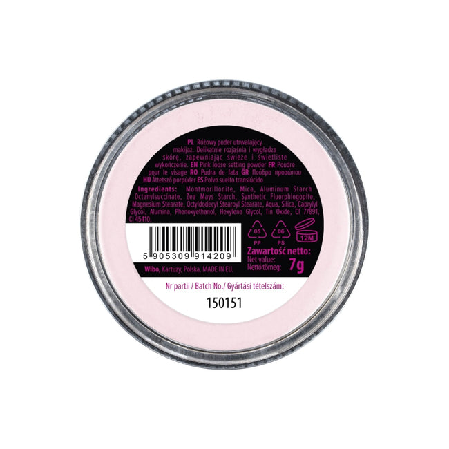 Wibo Pink Off Setting Powder różowy puder utrwalający makijaż 7g