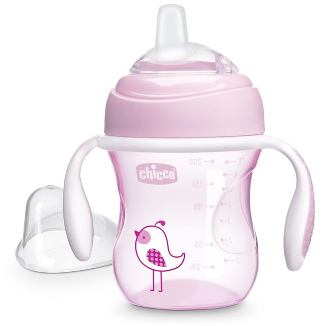 Chicco Transition Cup pierwszy kubek treningowy z miękkim ustnikiem 4m+ Girl 200ml