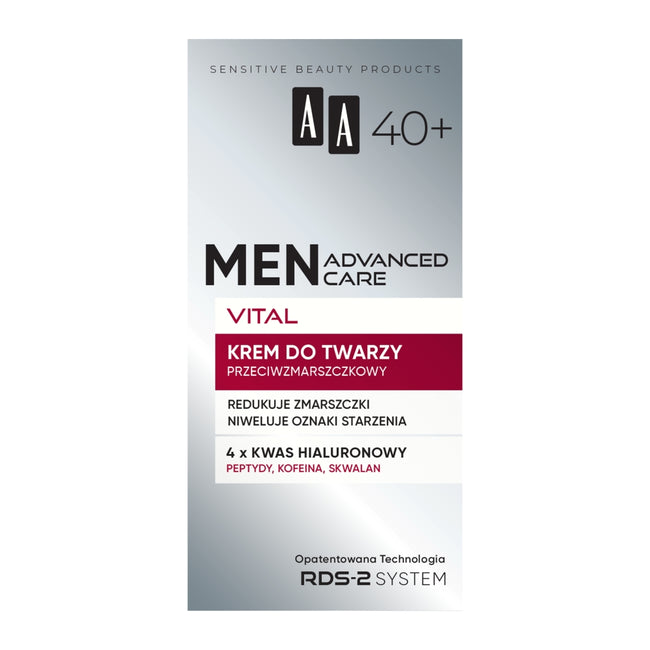 AA Men Advanced Care Vital 40+ krem do twarzy przeciwzmarszczkowy 50ml