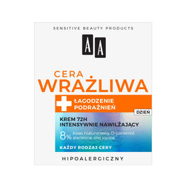 AA Cera Wrażliwa krem intensywnie nawilżający 72H na dzień 50ml