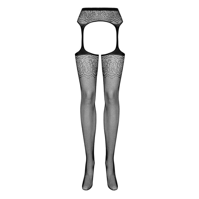 Obsessive S207 Garter Stockings pończochy z pasem Black XL/XXL