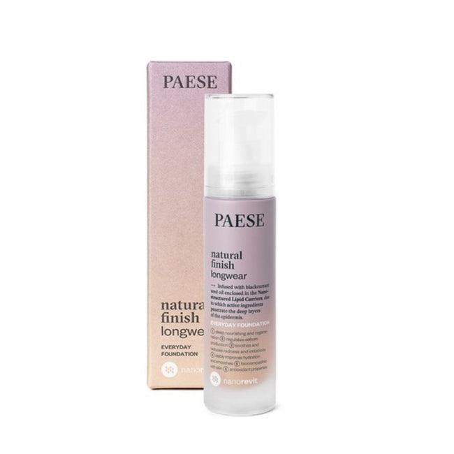 Paese Nanorevit Natural Finish Longwear Everyday Foundation długotrwały podkład o naturalnym wykończeniu  01 Ivory 35ml