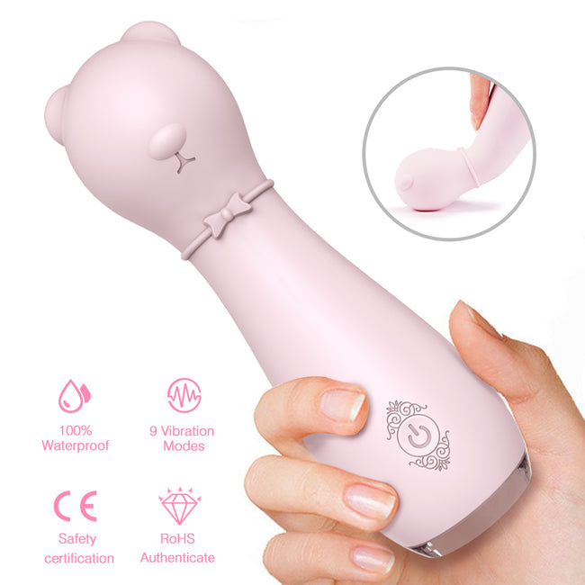 S-HANDE Bonnie wibrator podświetlany w kształcie kota z 9 trybami wibracji Light Pink
