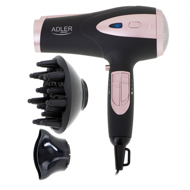 Adler Suszarka do włosów z dyfuzorem 2200W ION AD 2248 Czarna