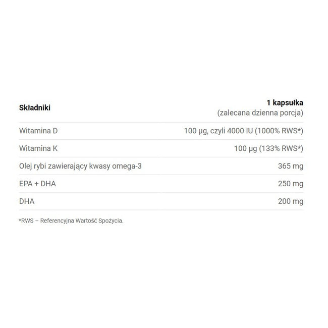 Ibuvit D3 4000 + K2 MK-7 + Omega suplement diety dla osób powyżej 75.roku życia 30 kapsułek