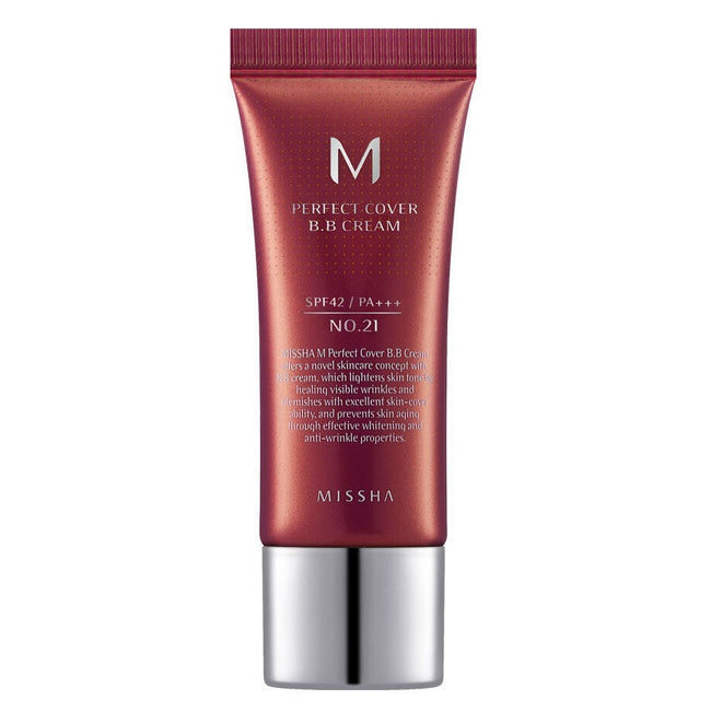 Missha M Perfect Cover BB Cream SPF42/PA+++ wielofunkcyjny krem BB No.21 Light Beige 20ml