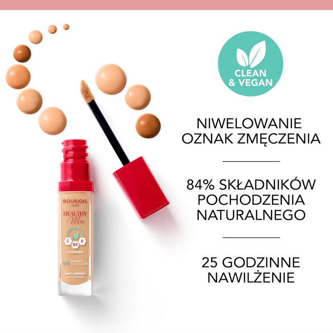 Bourjois Healthy Mix Clean wegański korektor do twarzy i pod oczy