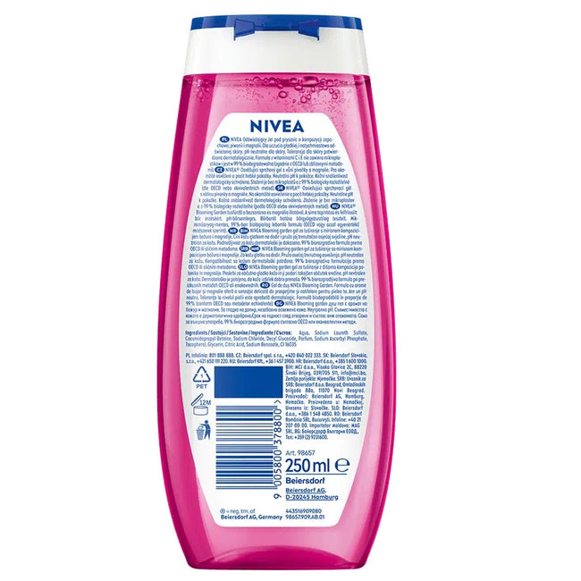 Nivea Blooming Garden odświeżający żel pod prysznic 250ml