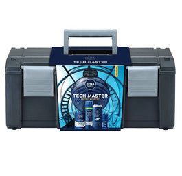 Nivea Men Tech Master zestaw żel pod prysznic 3w1 250ml + ochronna pianka do golenia 200ml + nawilżający balsam po goleniu 100ml + antyperspirant roll-on 50ml