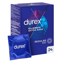 Durex Classic Extra Safe prezerwatywy wzmocnione dla ekstra bezpieczeństwa 24szt