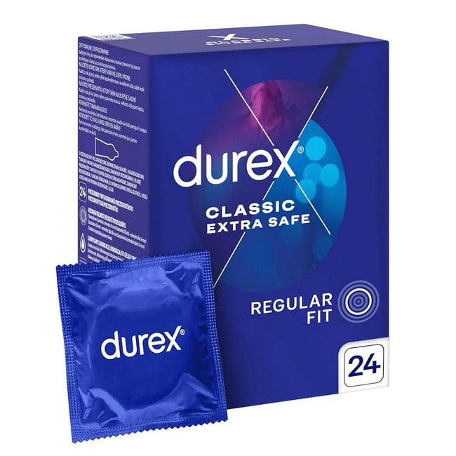 Durex Classic Extra Safe prezerwatywy wzmocnione dla ekstra bezpieczeństwa 24szt