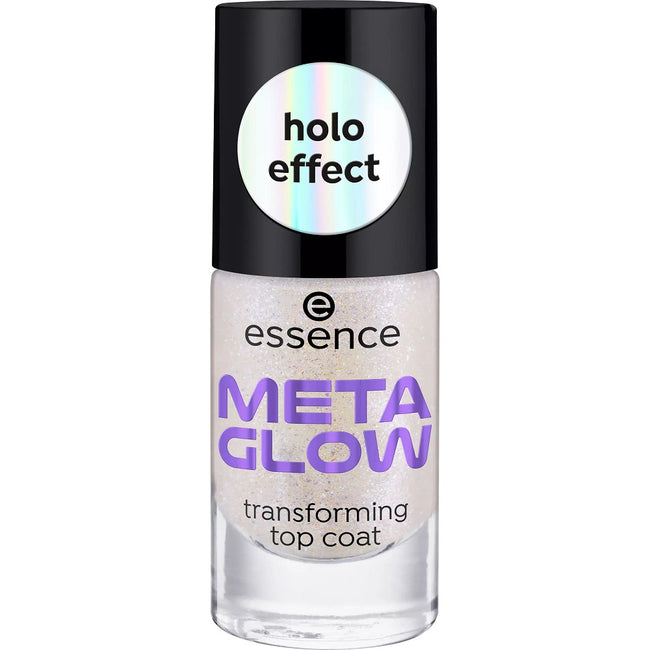 Essence Meta Glow top coat do paznokci z efektem holograficznym 8ml