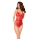 SoftLine Collection Linda body z otwartym krokiem Red M/L
