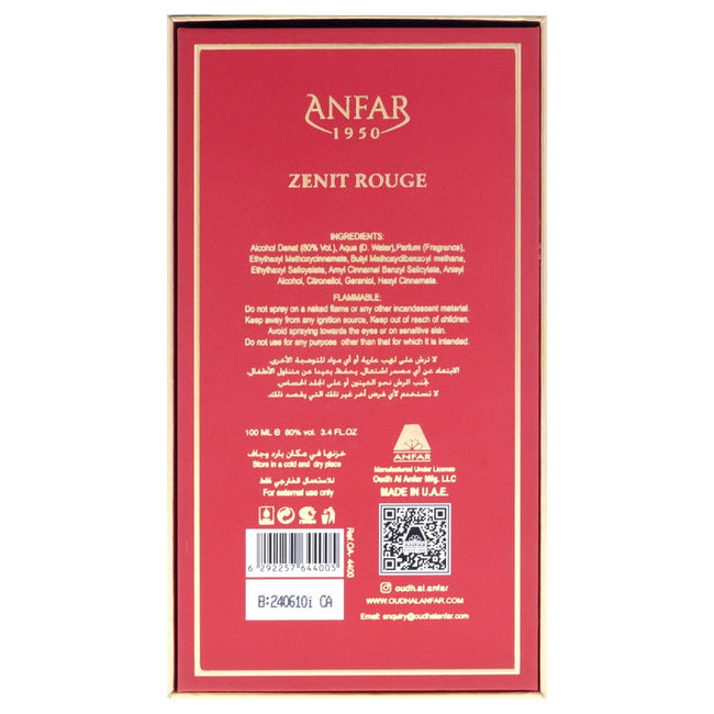 Anfar Zenit Rouge ekstrakt perfum spray
