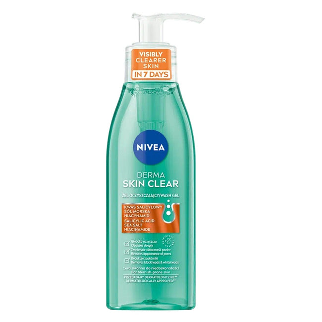 Nivea Derma Skin Clear żel oczyszczający przeciw niedoskonałościom 150ml