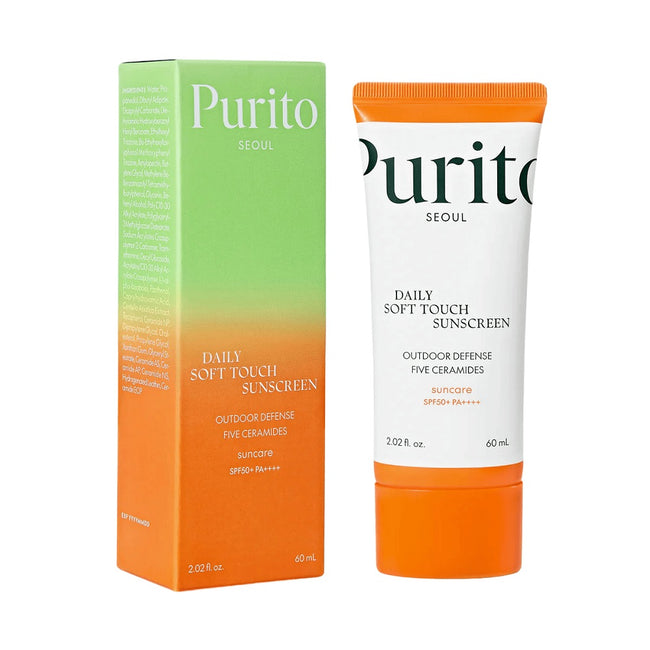PURITO Seoul Daily Soft Touch Sunscreen SPF50+ PA++++ krem przeciwsłoneczny z ceramidami 60ml