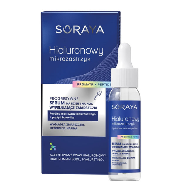 Soraya Hialuronowy mikrozastrzyk progresywne serum wypełniające zmarszczki 30ml