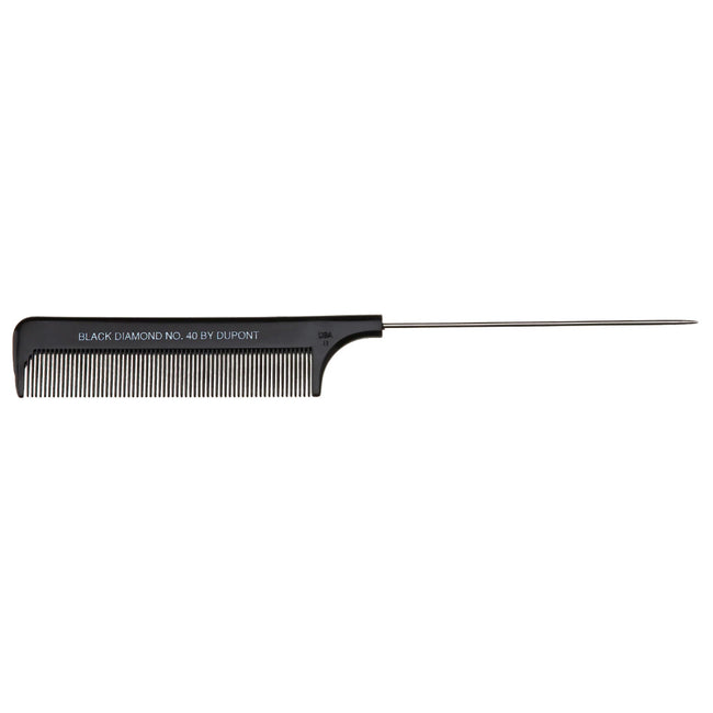 Denman DC06 Carbon Pointed Comb Pin Tail grzebień do włosów Black