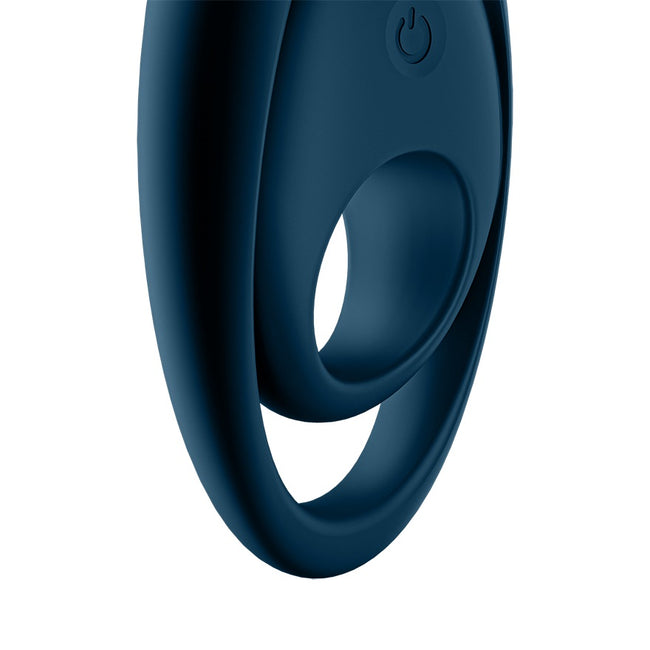 Satisfyer Glorious Duo wibrujący pierścień na penisa Blue