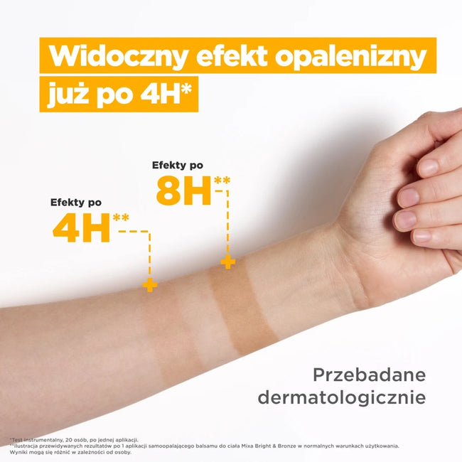 MIXA Bright & Bronze balsam samoopalający do ciała dla jasnych i śniadych karnacji 250ml