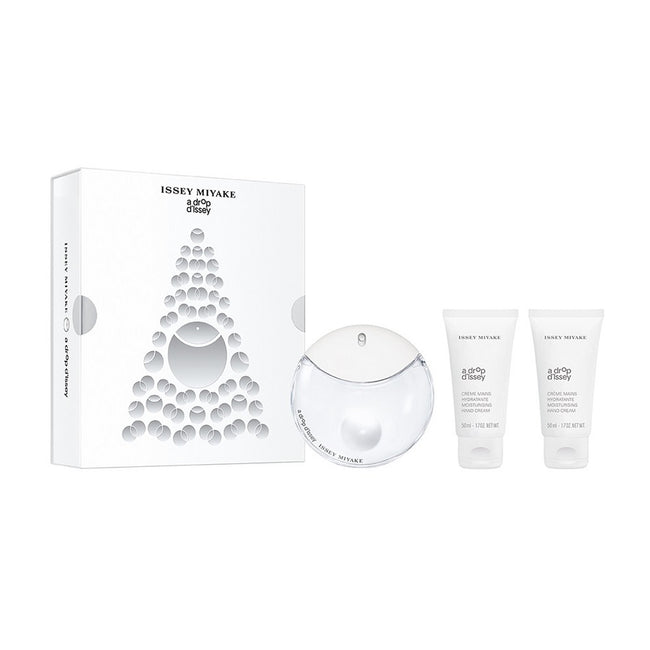 Issey Miyake A Drop D'issey zestaw woda perfumowana spray 50ml + nawilżający krem do rąk 2x50ml