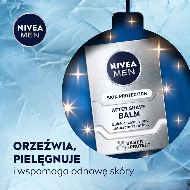 Nivea Men Gentle Recovery zestaw pianka do golenia 200ml + balsam po goleniu 100ml + żel pod prysznic 3w1 250ml + antyperspirant roll-on 50ml