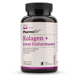 Pharmovit Kolagen + kwas hialuronowy suplement diety 90 kapsułek