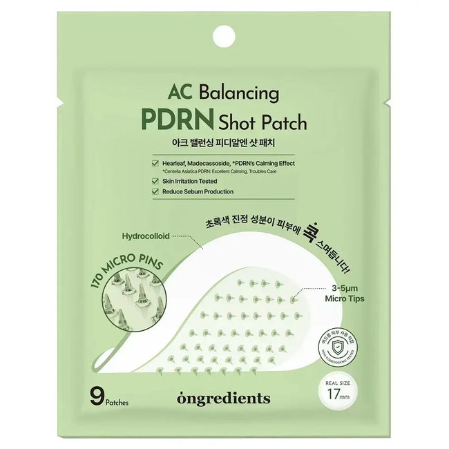 Ongredients AC Balancing PDRN Shot Patch plastry na wypryski 9szt