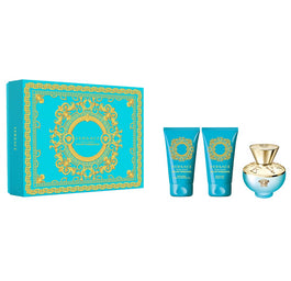 Versace Dylan Turquoise Pour Femme zestaw woda toaletowa spray 50ml + żel pod prysznic 50ml + żel do ciała 50ml