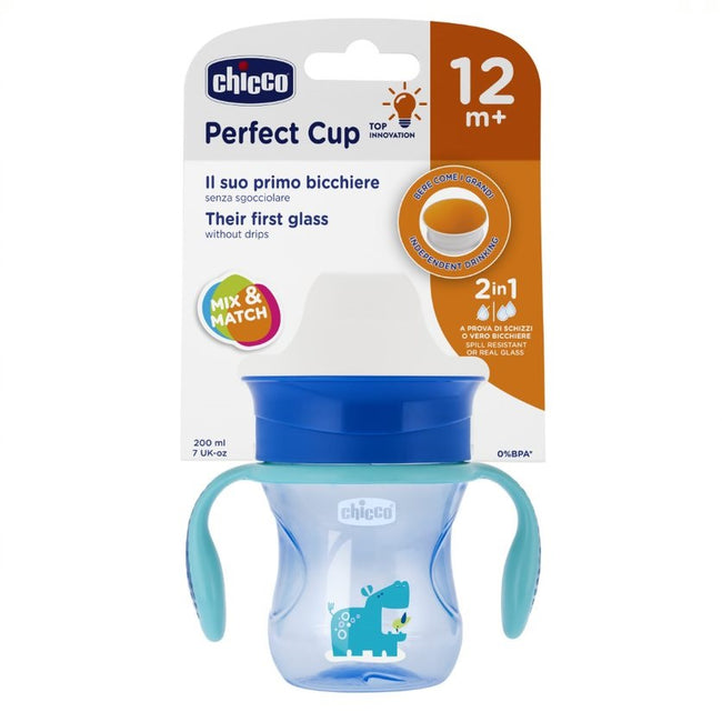 Chicco Perfect Cup 360° kubek do nauki samodzielnego picia 12m+ Boy 200ml