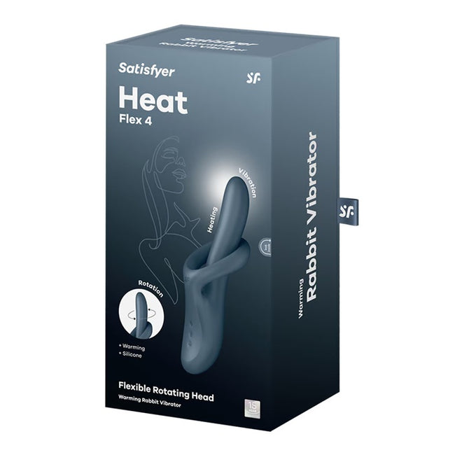 Satisfyer Heat Flex 4 wibrator rotacyjny z funkcją podgrzewania Grey